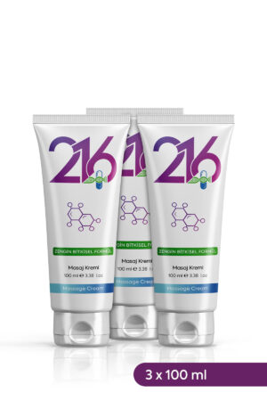216 Kas ve Eklem Masaj Kremi 100 ml - 3'li Set